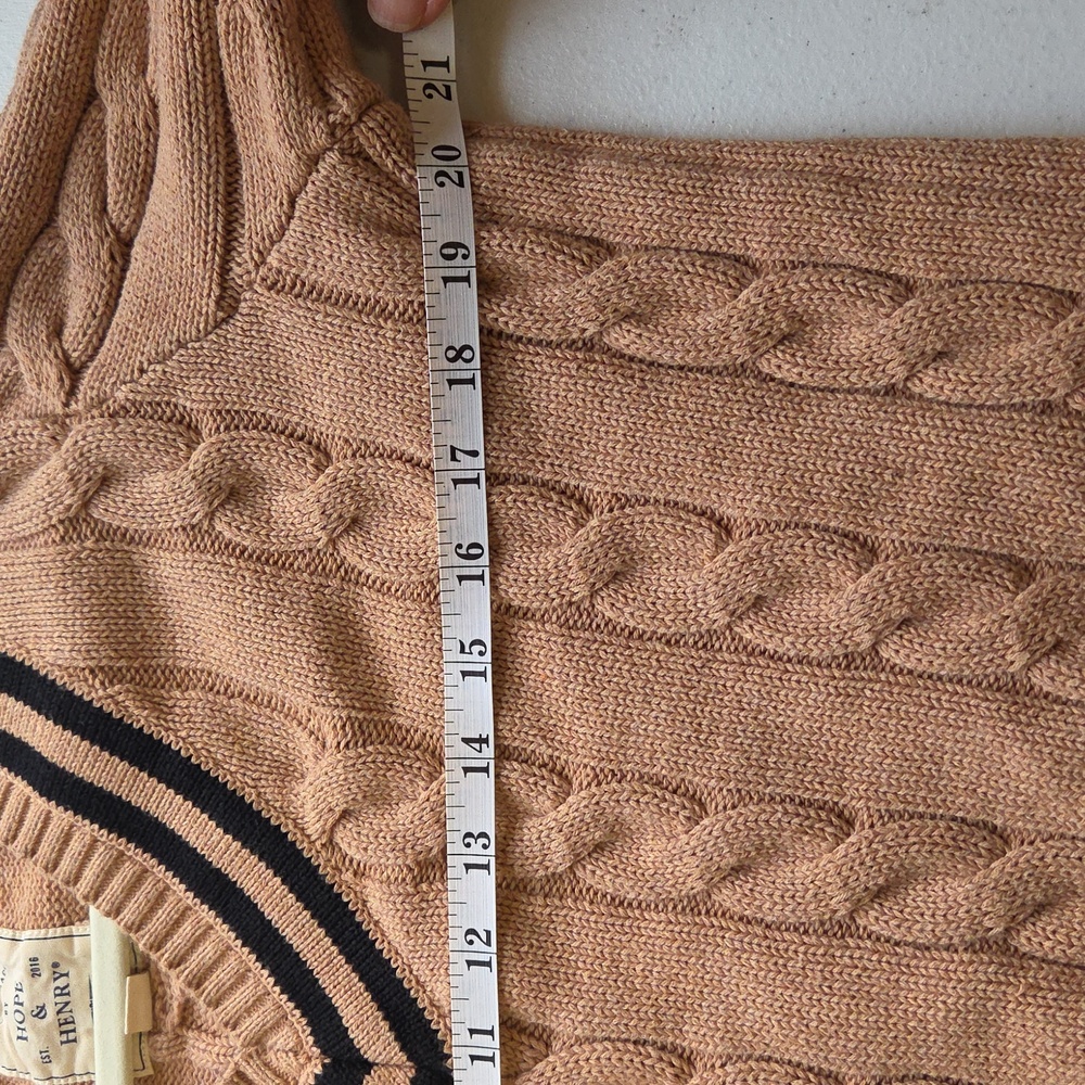 Hope & Henry 100 Percent Cotton Long Sleeve V Neck Sweater Size M - Picture 9 of 10